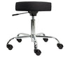 Pneumatic Rolling Stool - Black Upholstery