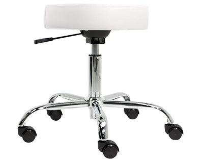 White Pedicure Stool - Pneumatic